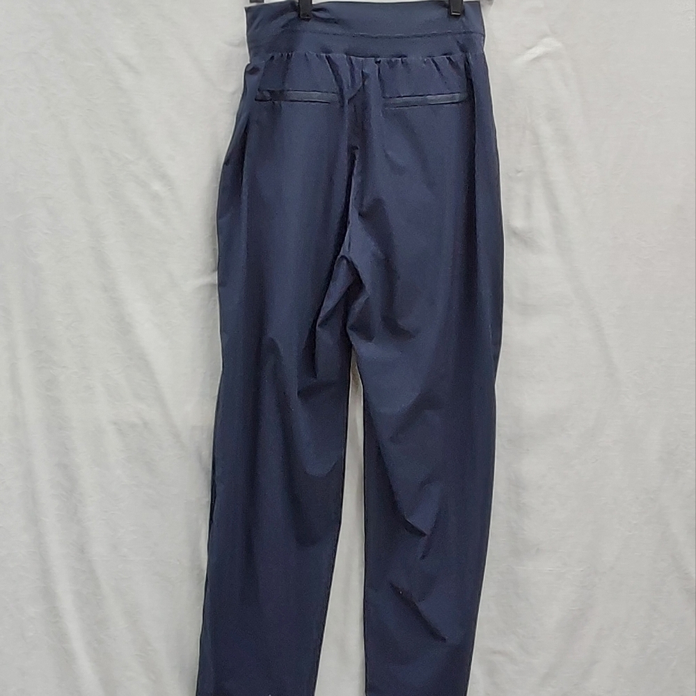 Athleta Womens Nolita Blue Wide Leg Pant With Elastic Waist And Zip Back Pockets - Picture 5 of 11